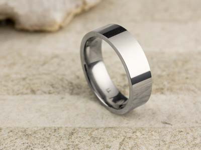 Titanium Flat Court Easy Fit Polished Wedding Ring 6.0mm, Size Z, 1.8mm Wall - Standard Image - 2