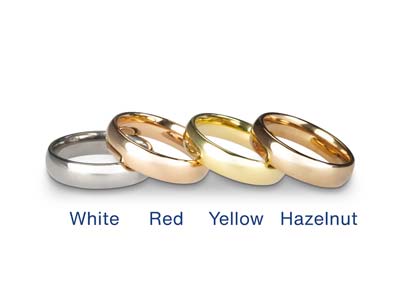 18ct Hazelnut Gold Court Wedding Ring 2.0mm, Size J, 2.5g Medium Weight, Hallmarked, Wall Thickness 1.61mm, 100% Recycled Gold - Standard Image - 5