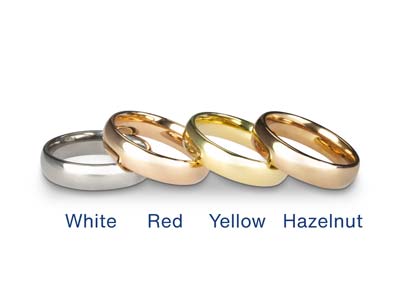 18ct Hazelnut Gold Court Wedding Ring 2.0mm, Size P, 2.5g Medium Weight, Hallmarked, Wall Thickness 1.46mm, 100% Recycled Gold - Standard Image - 5