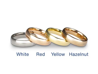 18ct Hazelnut Gold Court Wedding Ring 5.0mm, Size W, 8.2g Medium Weight, Hallmarked, Wall Thickness 1.84mm, 100% Recycled Gold - Standard Image - 5