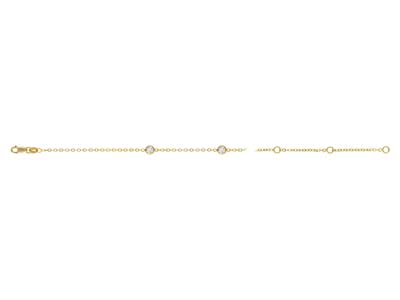 Gold Filled 1845cm Cable And     Cubic Zirconia Necklet With        Extender