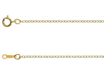 Gold Filled 1.5mm Flat Trace Chain 16