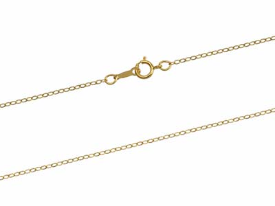 Gold Filled 1.5mm Flat Trace Chain 16