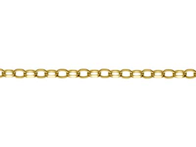 Gold Plated 5.4mm Diamond Cut Oval Belcher Chain 1845cm Unhallmarked