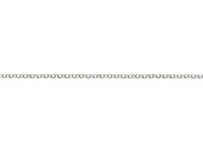 Rhodium Plated 2.58mm Round Belcher Chain 18