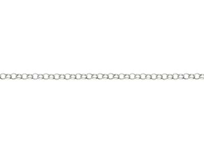 Rhodium Plated 3.5mm Round Belcher Chain 18