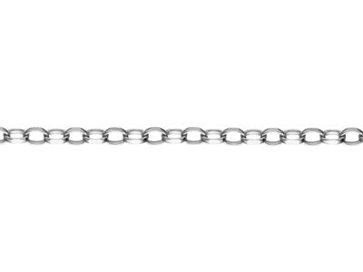 Silver Plated 5.4mm Diamond Cut Oval Belcher Chain 1845cm Unhallmarked