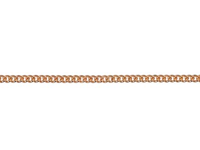 Rose Gold Plated 1.2mm Round Curb Chain 18''/45cm Unhallmarked - Standard Image - 3