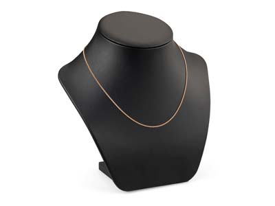 Rose Gold Plated 1.2mm Round Curb Chain 18''/45cm Unhallmarked - Standard Image - 4