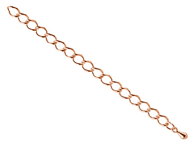 Rose Gold Plated 2.7mm Extension    Chain 2.25.5cm With Dropper Small Unhallmarked