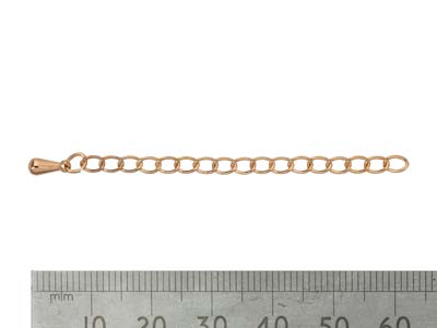 Rose Gold Plated 2.7mm Extension Chain 2.2