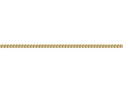 Gold Plated 1.7mm Flat Filed Curb Chain 1845cm Unhallmarked