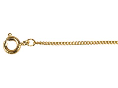 Gold Plated 1.2mm Curb Chain       1640cm Unhallmarked