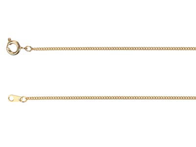 Gold Plated 1.2mm Round Curb Chain 16
