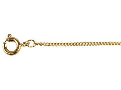 Gold Plated 1.2mm Curb Chain       1845cm Unhallmarked