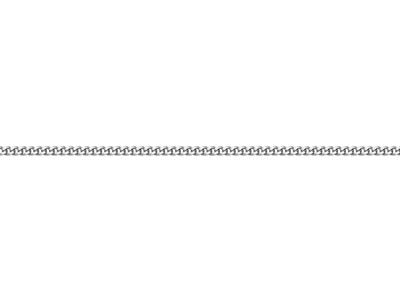 Rhodium Plated 1.4mm Flat Filed Curb Chain 1845cm Unhallmarked