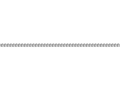Silver Plated 1.7mm Flat Filed Curb Chain 1845cm Unhallmarked