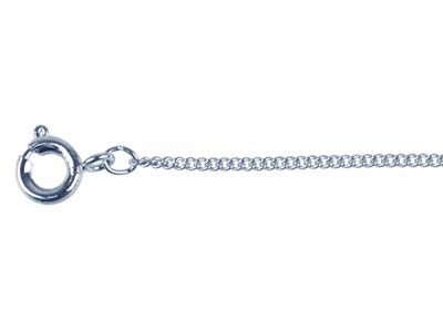 Silver Plated 1.2mm Curb Chain     16