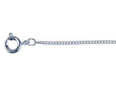 Silver Plated 1.2mm Curb Chain     1640cm Unhallmarked