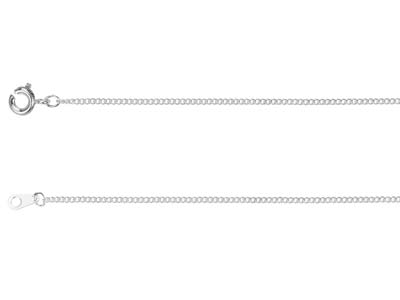 Silver Plated 1.2mm Round Curb Chain 16''/40cm Unhallmarked - Standard Image - 2