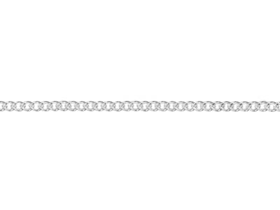 Silver Plated 1.2mm Round Curb Chain 16''/40cm Unhallmarked - Standard Image - 3