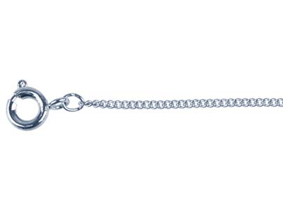 Silver Plated 1.2mm Curb Chain     1845cm Unhallmarked