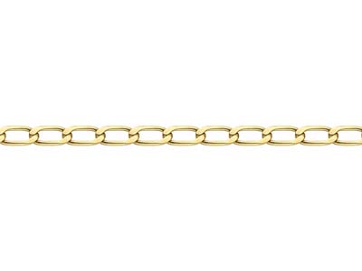 Gold Plated 5.4mm Flat Filed Open Curb Chain 1845cm Unhallmarked