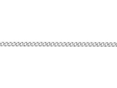 Rhodium Plated 4.7mm Diamond Cut Curb Chain 1845cm Unhallmarked