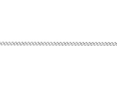 Silver Plated 3.7mm Diamond Cut Curb Chain 1845cm Unhallmarked