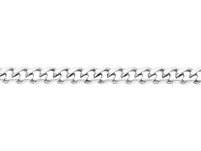 Silver Plated 9.3mm Diamond Cut Curb Chain 18