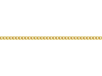 Gold Plated 3.6mm Diamond Cut Pavé Curb Chain 1845cm Unhallmarked