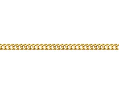 Gold Plated 6.4mm Diamond Cut Double Rhombus Curb Chain 1845cm Unhallmarked