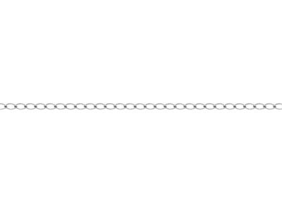 Rhodium Plated 3.0mm Rhombus Curb Chain 1845cm Unhallmarked