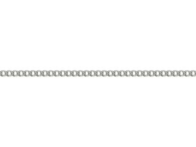 Silver Plated 3.6mm Diamond Cut Pavé Curb Chain 1845cm Unhallmarked
