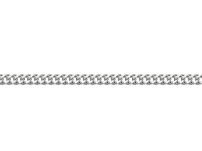 Silver Plated 6.4mm Diamond Cut Double Rhombus Curb Chain 1845cm Unhallmarked