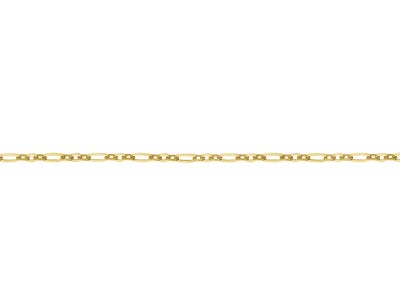 Gold Plated 2.0mm Diamond Cut Figaro Chain 1845cm Unhallmarked