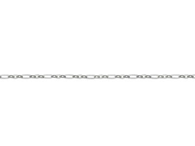 Silver Plated 2.0mm Diamond Cut Figaro Chain 1845cm Unhallmarked