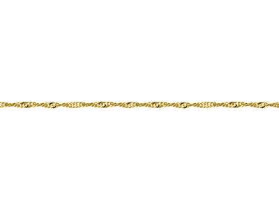 Gold Plated 2.2mm Diamond Cut Singapore Chain 18