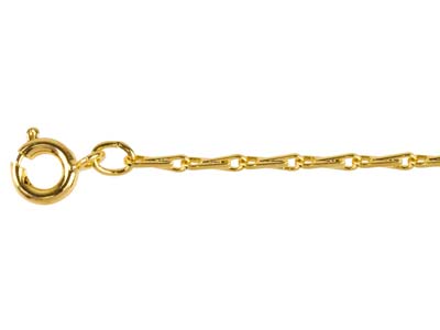 Gold Plated 1.8mm Barleycorn Chain 16