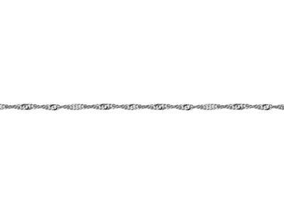 Silver Plated 2.2mm Diamond Cut Singapore Chain 18