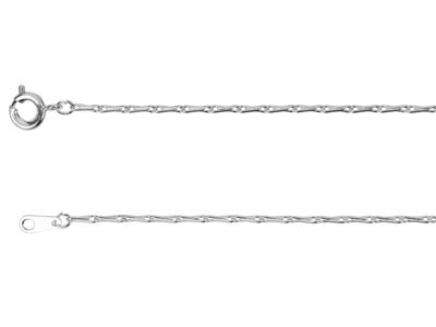 Silver Plated 1.8mm Barleycorn Chain 18