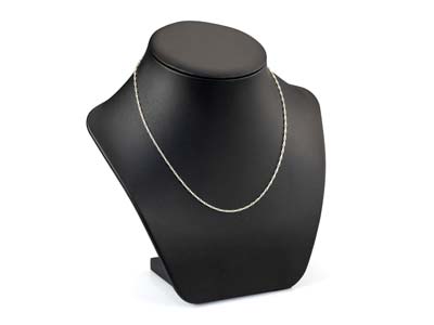 Silver Plated 1.8mm Barleycorn Chain 18