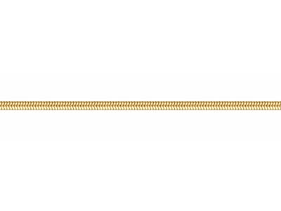 Gold Plated 3.1mm Diamond Cut Round Snake Chain 18