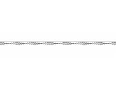 Rhodium Plated 2.8mm Diamond Cut Round Snake Chain 18
