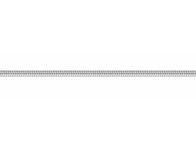 Rhodium Plated 3.1mm Diamond Cut Round Snake Chain 18