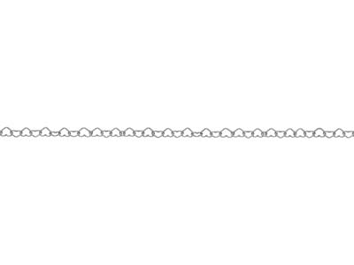 Silver Plated 2.8mm Heart Shaped Link Chain 18