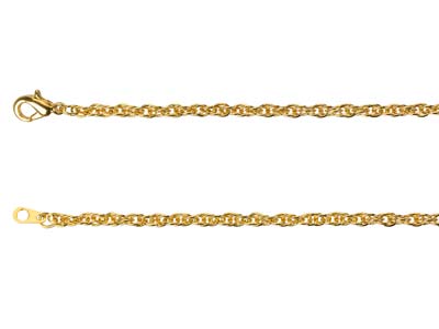 Gold Plated 1.8mm Prince Of Wales Rope Chain 18