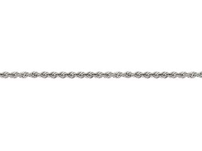 Silver Plated 3.4mm Rope Chain 18