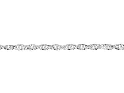 Silver Plated 1.8mm Prince Of Wales Rope Chain 18''/45cm Unhallmarked - Standard Image - 3