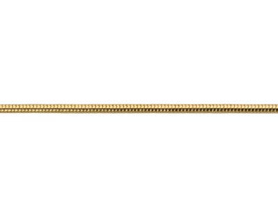 Gold Plated 1.1mm Round Snake Chain 18''/45cm Unhallmarked - Standard Image - 3